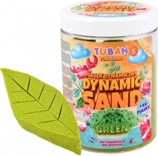 Tuban kinetični pesek 1kg zelen