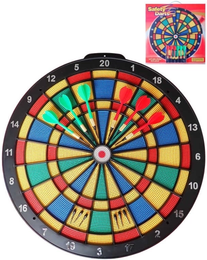 Acra soft perforated dartboard 45 cm with 6 darts