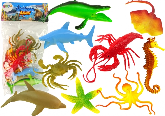 Set figur morskih živali, 9 kos.