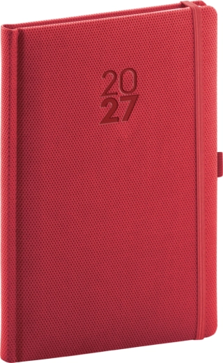 Notique tedenski planer Diamante 2027 rdeč 15 × 21 cm