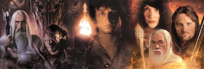 Panoramske puzzle Gospodar prstanov 1000 koščkov