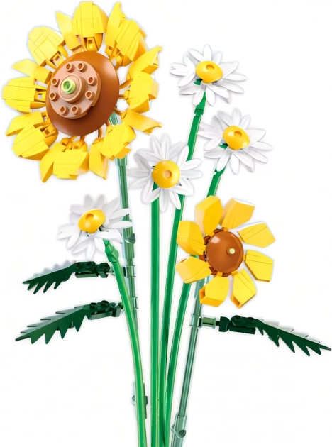 sluban flowers sončnice in marjetice gradbeni komplet