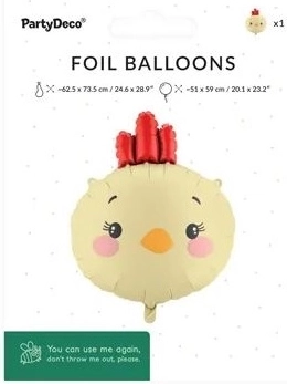Folijski balon Piščanček »Kurczak« mix 51 × 59 cm