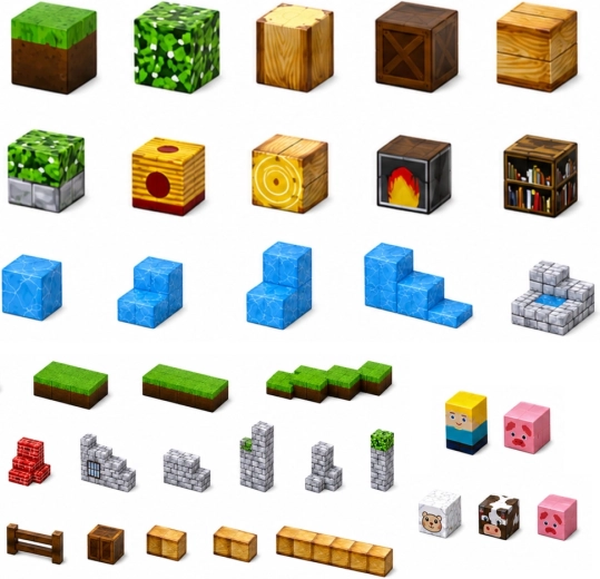 100 pieces in cube format 2 × 2 cm