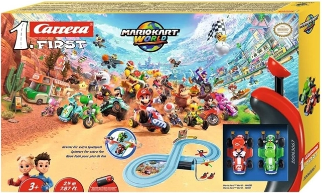 Otroška dirkalna steza Carrera FIRST Mario Kart Mario proti Yoshiju