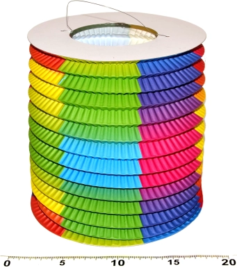Cilindrični mavrični lampijon 15 cm