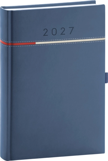 Notique dnevni planer Tomy 2027 modro-rdeč 15 × 21 cm