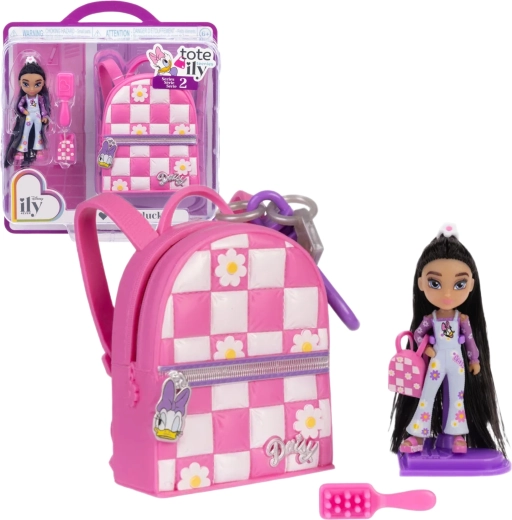 Disney ILY 4Ever Tote-ily Teenies modna mini punčka z motivom Daisy in dodatki