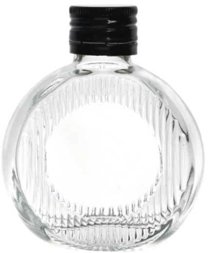 Steklenička Moon 100 ml s kovinskim navojnim pokrovčkom 28 mm