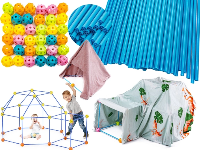 Construction straws for building a kids’ fort (approx. 118 pieces)