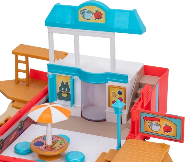 Kavarna in mestna scenografija za igranje vlog