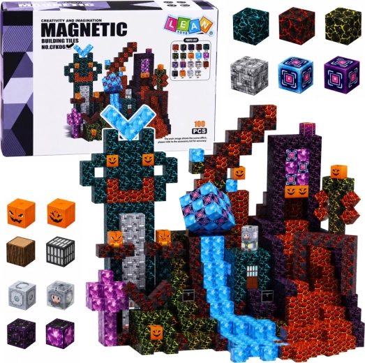 Magnetne kocke pixel 3D temni svet 100 delov STEM