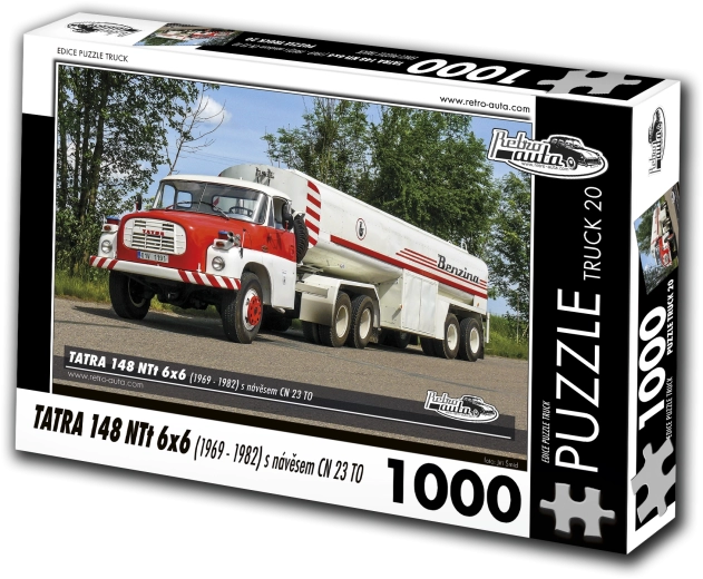 Retro-avtomobilske puzzle tatra 148 ntt 6x6 s polpriklopnikom – 1000 koščkov