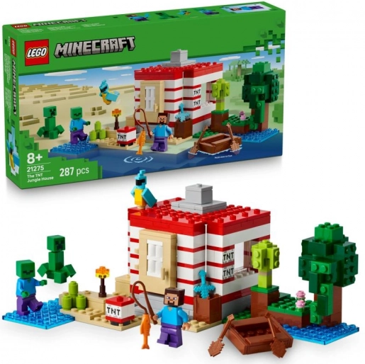 lego minecraft hiša tnt v džungli