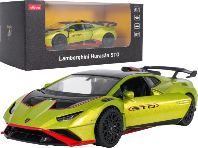 Kovinski model Lamborghini Huracán STO 1:32, zelen, RASTAR