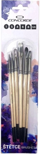 Set najlonskih čopičev CONCORDE, 6 kos
