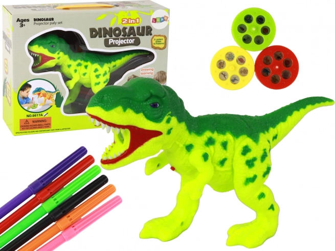Projektor Dinozaur s Pisali za Risanje