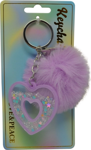 Obesek za ključe vijolično srce Sparkys