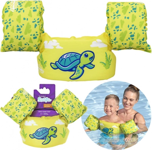 Otroški plavalni jopič z rokavčki BESTWAY Puddle Jumper – želva 15–30 kg