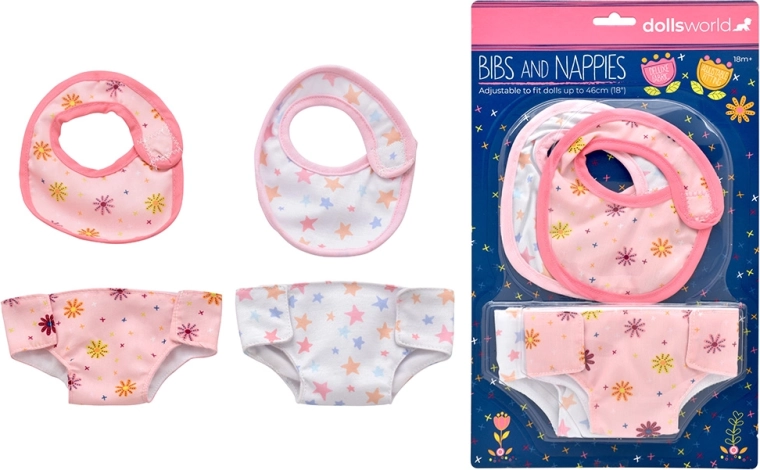 Dolls World slinčki in plenice za punčke 46 cm