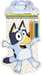 Bluey pobarvanka z nalepkami in barvicami (6 kosov)