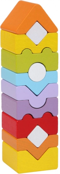 Stolp XI - lesena sestavljanka CUBIKA, 12 delov