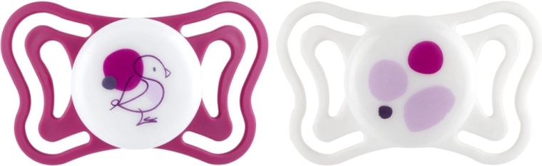 Chicco PhysioForma light silikonske ortodontske dude rožnate 6–16 m, 2 kos
