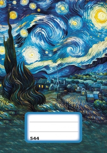 Črtast zvezek A5 Zvezdna noč - 40 listov