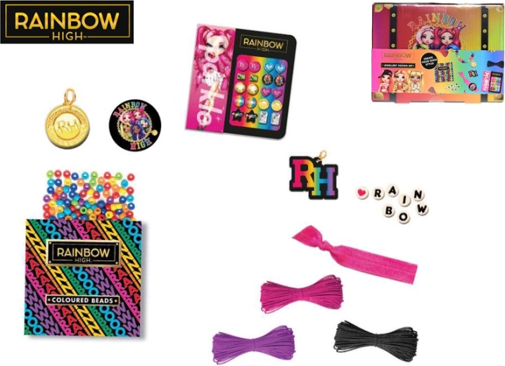 Kreativni komplet Rainbow High za izdelavo nakita v shranjevalni škatlici