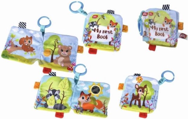 Mehka tekstilna knjižica Forest Friends za dojenčke 17 cm
