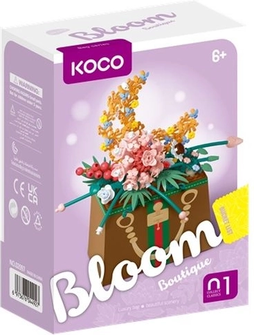KOCO Bloom boutique gradbeni komplet poletni šopek v torbici 245 delov – 1 kos