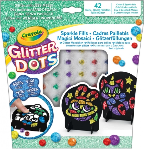 Crayola Glitter Dots mozaični okvirji – bleščeč ustvarjalni set za otroke