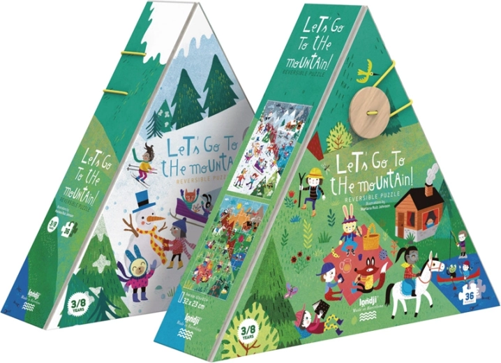 Dvostranske puzzle gore poletje in zima LONDJI