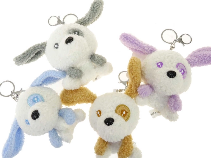 Plush dog keychain pendant 12 cm - 1 piece
