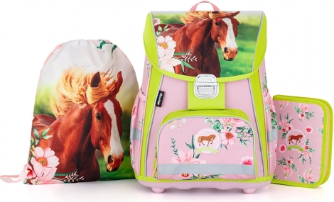 Šolski set PREMIUM KONJ – aktovka, peresnica in vrečka