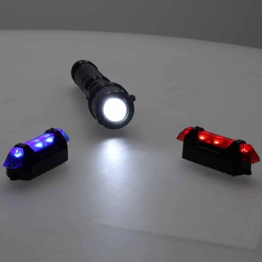 Lights and flashlight for play during the day and at dusk