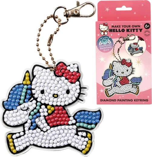 Hello Kitty diamantno slikanje po številkah – obesek za ključe za otroke