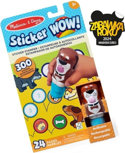 Sticker Wow - Interaktivna knjižica in štampiljka z nalepkami - Pes