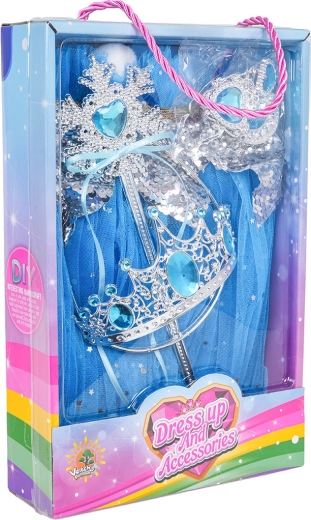 Little princess set with blue skirt and accessories