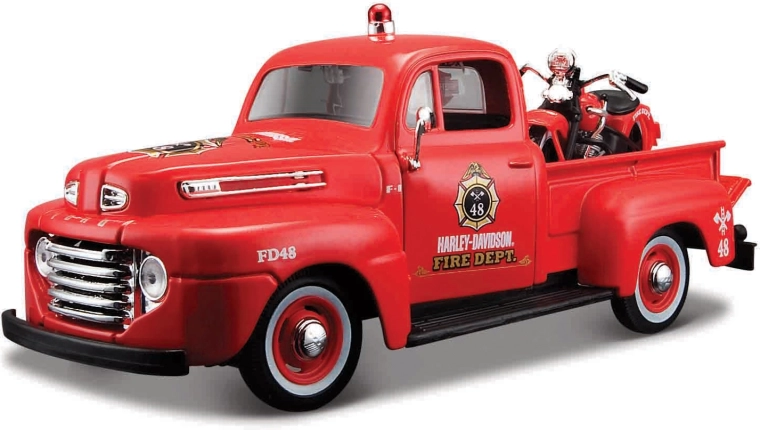 Maisto Harley-Davidson custom 1948 Ford F-1 pick-up z motociklom 1936 EL Knucklehead 1:24