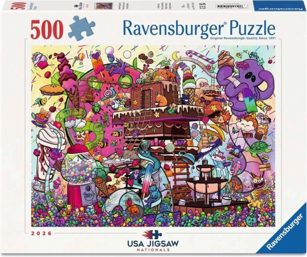 Ravensburger sestavljanka USA Jigsaw Nationals: Sladko igrišče (500 kosov)