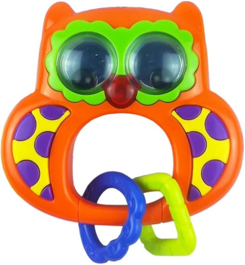 Baby Mix Owl Sound Rattle Orange