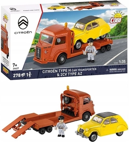 COBI Citroën Type H avtoprevoznik in Citroën 2CV AZ – konstrukcijski komplet (278 delov)