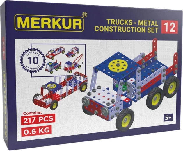 Merkur kovinski konstrukcijski komplet, vlečno vozilo, 217 delov