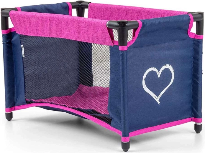 Potovalna posteljica z mrežico in mehkimi posteljninami