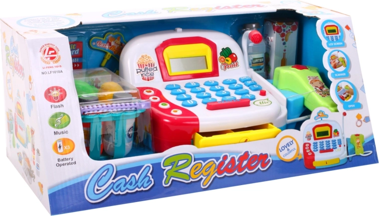 Blagajna za otroke s priborom in zvokom