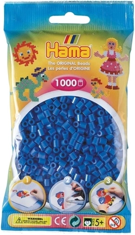 Hama midi zažehljive perlice 1000 kosov temno modre