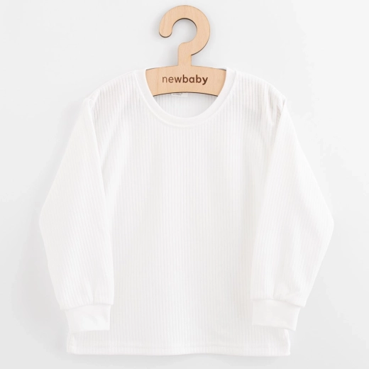 Otroška bombažna majica z dolgimi rokavi New Baby Kindergarten bela