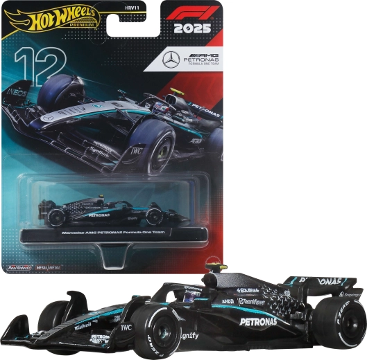Hot Wheels Premium formula 1 dirkalnik 2025 Mercedes-AMG PETRONAS #12 Kimi Antonelli