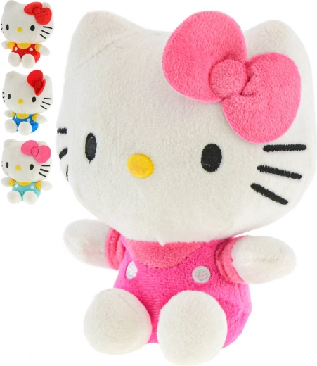 Plišasta igrača Hello Kitty sedeča 16 cm (4 barvne različice) – 1 kos